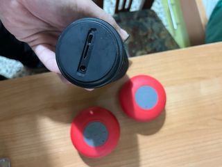 Lote 3 altavoces portátiles (rojo y negro)