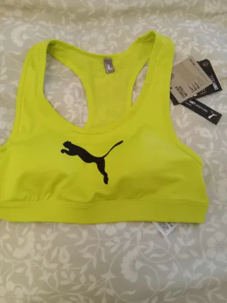 Reggiseno sportivo Puma giallo con imbottitura