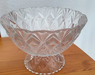 Frutero de cristal tallado