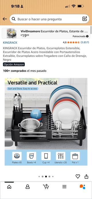 Escurridor Platos Camping/Camper sin estrenar