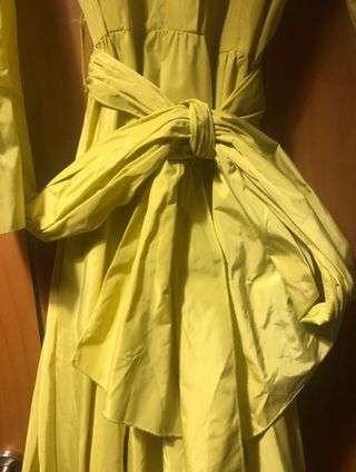 Vestido camisero amarillo talla única