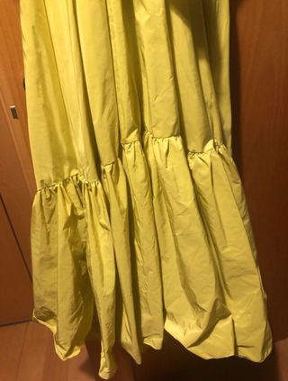 Vestido camisero amarillo talla única