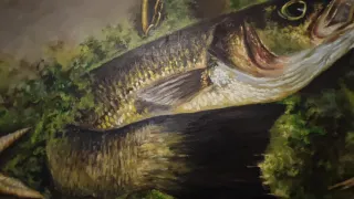 Quadro con pesce e conchiglie