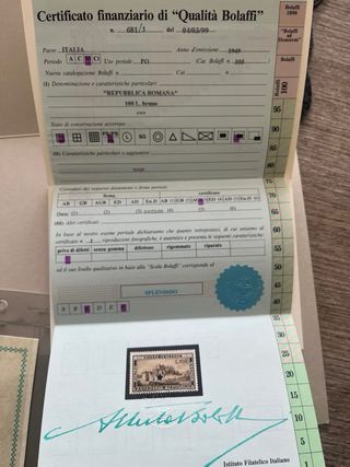 Francobollo L.100 bruno Repubblica Romana