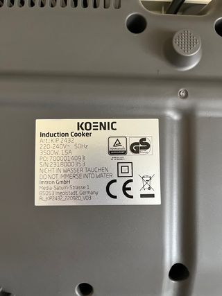 Placa de inducción doble Koenic
