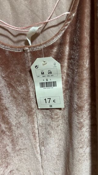 Vestido rosa terciopelo sin estrenar Talla M