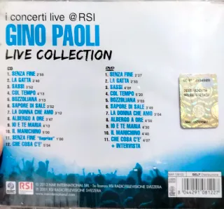 CD GINO PAOLI Live Collection - Concerto 1980