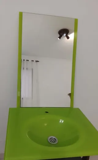 Conjunto de lavabo y espejo 45x60