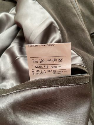 Abrigo verde militar hombre talla 60 XXL