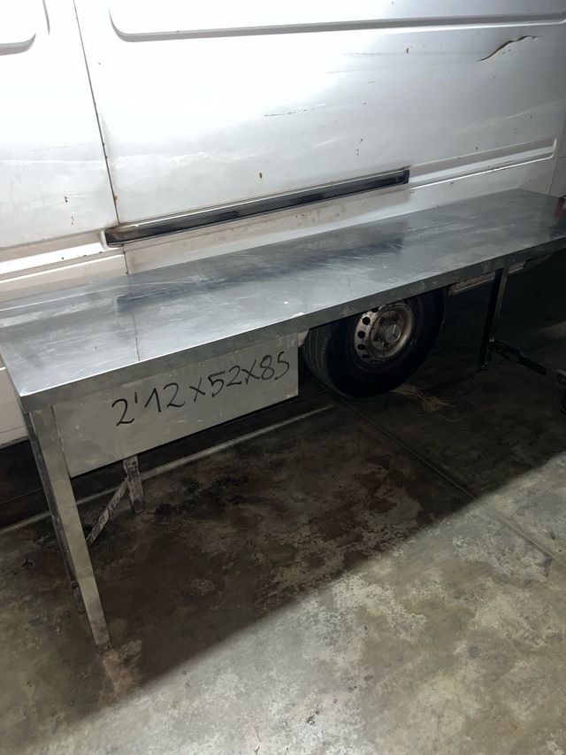 Mesa de acero inoxidable 212x52x85