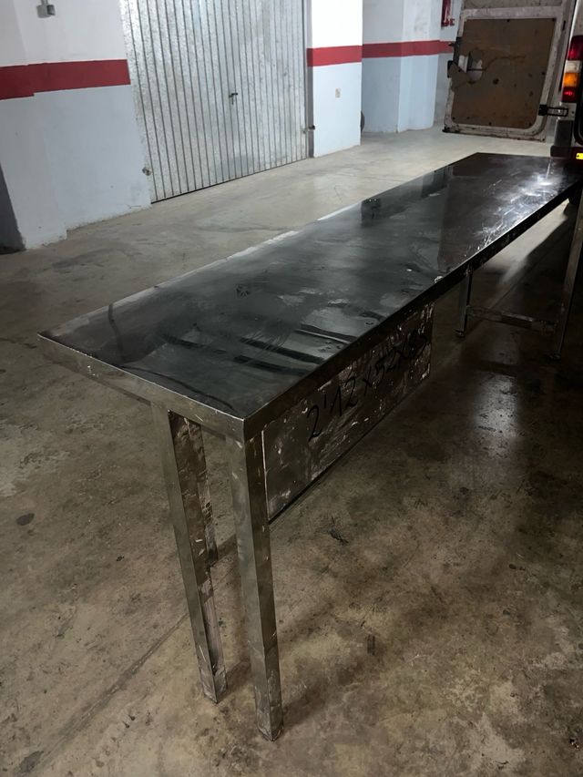Mesa de acero inoxidable 212x52x85