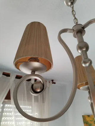 Lámpara de techo tela y metal