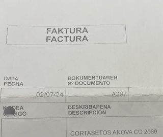 Cortasetos Anova CG2660 con factura