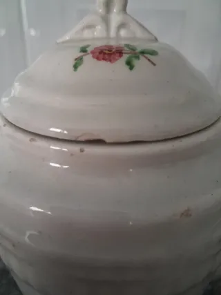 Juego Cafetera y Lechera Antiguas Flores