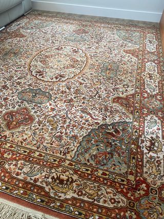 Alfombra Imperial Beige y Roja