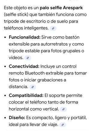 Palo Selfie Arespark con Mando Bluetooth