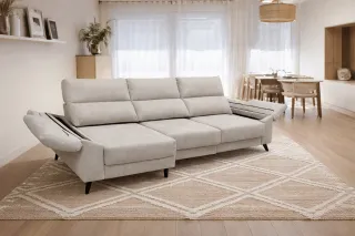 𝗡𝗨𝗘𝗩𝗢 𝟴𝟱𝟬 Sofá chaiselongue beige 3 metros
