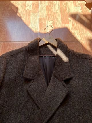 Abrigo lana marrón talla 44