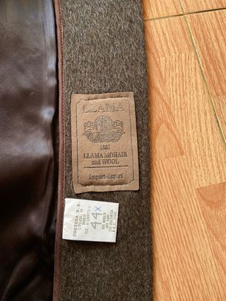 Abrigo lana marrón talla 44