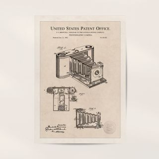 POSTER PATENTE CAMARA FOTOGRAFICA DE 1902