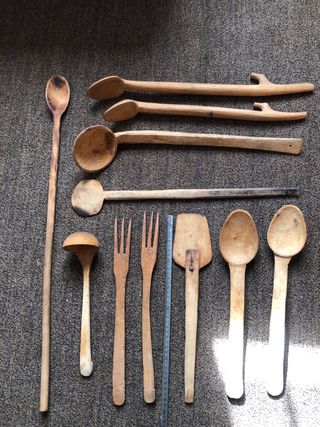 Lote Utensilios Cocina Madera Artesanales