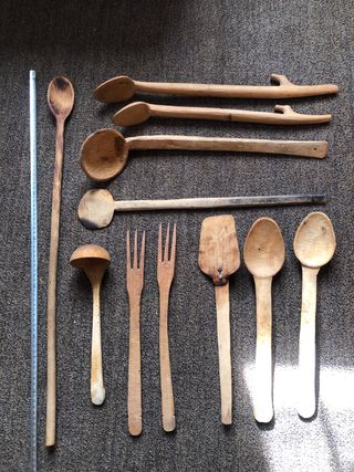 Lote Utensilios Cocina Madera Artesanales