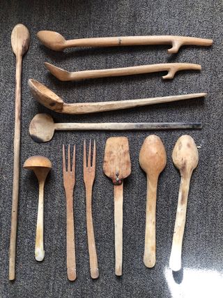 Lote Utensilios Cocina Madera Artesanales