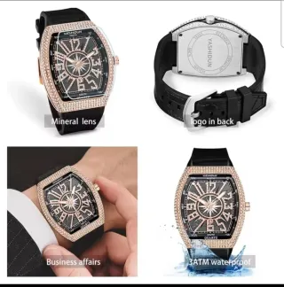 Reloj YASHIDUN Hombre Negro y Dorado