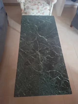 Mesa de centro mármol verde azulado