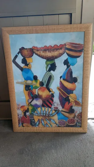 Quadro etnico africano con cornice