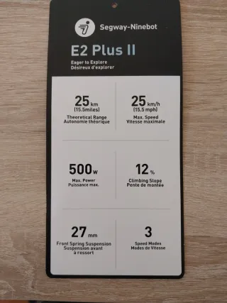 Patinete Ninebot E2 Plus II