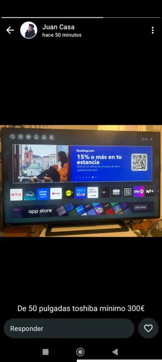 Smart TV Toshiba 50 pulgadas