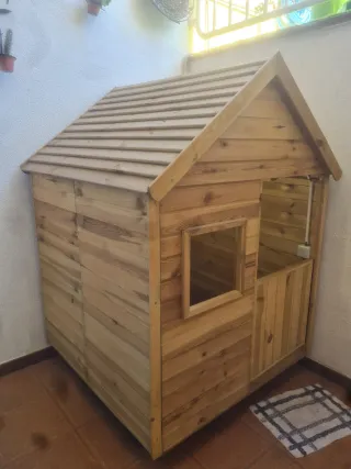 Casita de madera infantil grande para jardín