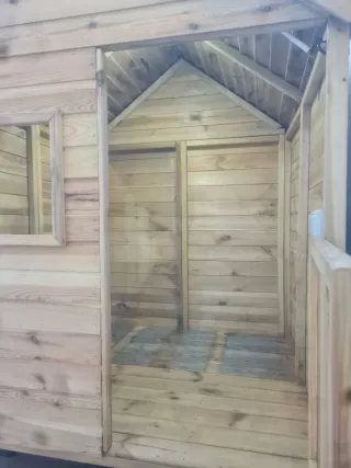 Casita de madera infantil grande para jardín