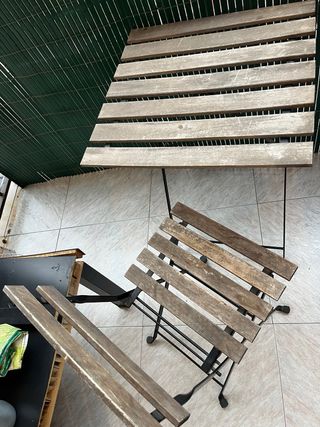 Mesa y Silla Terraza Plegable Mas mesa plegable