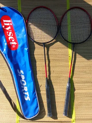 Raquetas de bádminton con funda