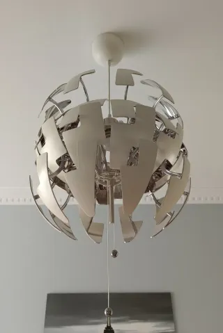 Lámpara Techo Ikea PS Plata/Blanco