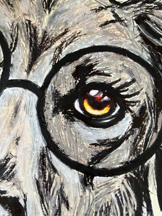 Cuadro Original Perro con Gafas