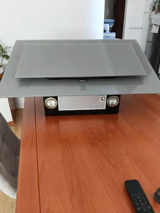 Campana extractora gris 80/52/34 cm