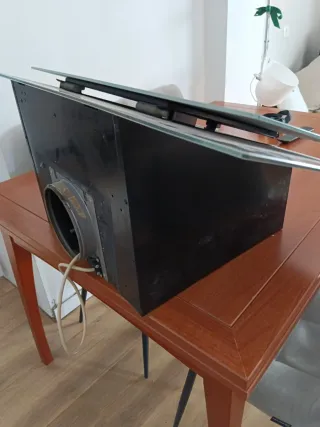 Campana extractora gris 80/52/34 cm