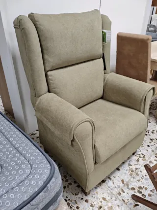 Sillón Maxi tela y madera