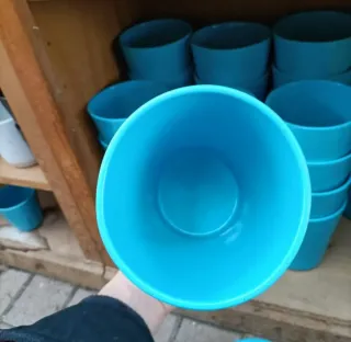 Set 5 Vasi Ceramica Azzurra