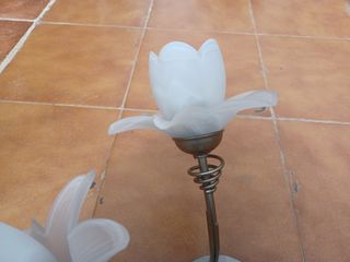 Lámpara techo 3 brazos flor nueva