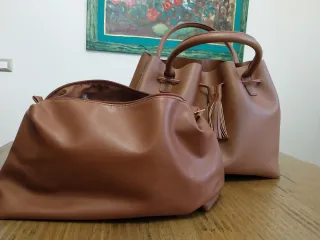 Borsa Le Vic ecopelle marrone