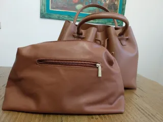 Borsa Le Vic ecopelle marrone