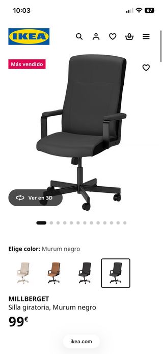 Sillón de oficina Ikea Millberget