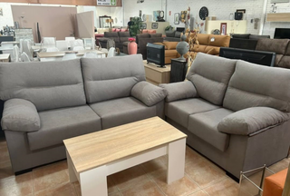 Sofás chaise longue 2 puff + 2 cojines