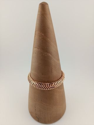 Pulsera escarabajo oro rojo