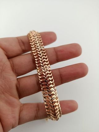 Pulsera escarabajo oro rojo