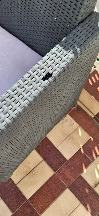 Conjunto Muebles Jardín Negro/Gris